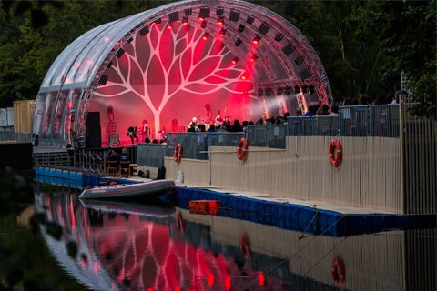 "The Green Theater. Stage on Water": bill for august
