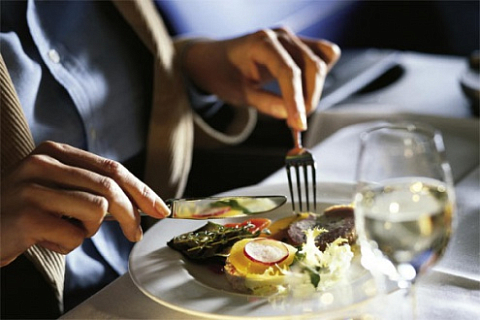 Business lunch at "Terrasa" restaurant